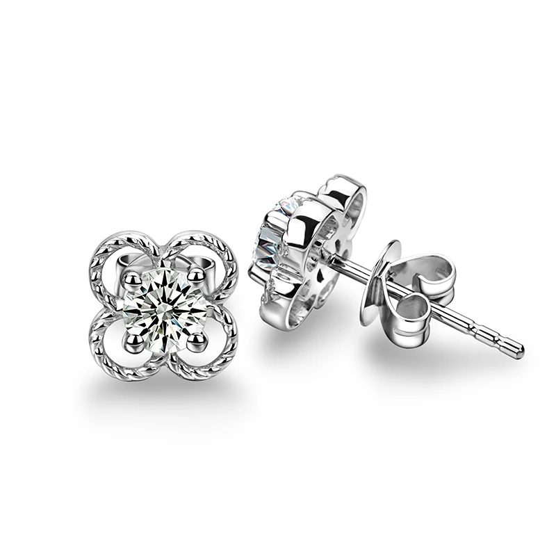 Fashion Party Earrings 18K White Gold Round Shape Moissanite Diamond Wedding Stud Earrings for Women
Fashion Party Earrings 18K White Gold Round Shape Moissanite Diamond Wedding Stud Earrings for Women