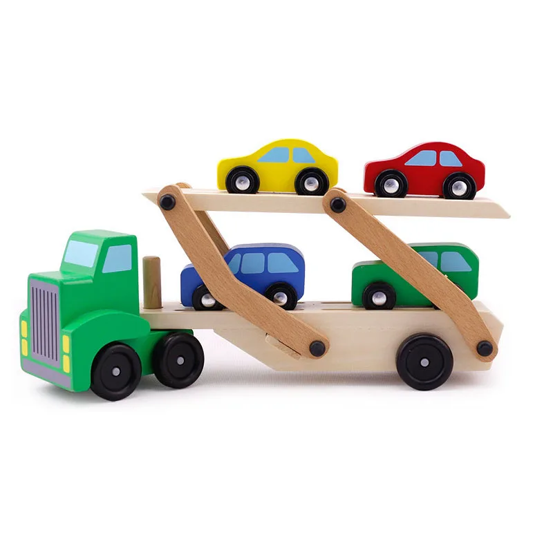 Wooden Boys Children Toys Double Transporter Drag Toy Model + Four Car Model Toys Funny Gifts for Kids
Wooden Boys Children Toys Double Transporter Drag Toy Model + Four Car Model Toys Funny Gifts for Kids