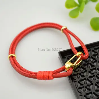 8Pcs Leather Bracelets Gold Color Charm Clasp Change Luck Red Kabbalah String Sheepskin Leather Bracelets Monkey Year Jewelry
8Pcs Leather Bracelets Gold Color Charm Clasp Change Luck Red Kabbalah String Sheepskin Leather Bracelets Monkey Year Jewelry