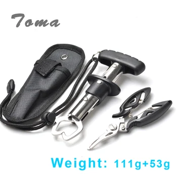 TOMA Brand Stainless Steel 155mm 111g Fishing Grip Fish Gripper Control + Multifunction Fishing Lure Pliers Fishing Tackle Tool
TOMA Brand Stainless Steel 155mm 111g Fishing Grip Fish Gripper Control + Multifunction Fishing Lure Pliers Fishing Tackle Tool