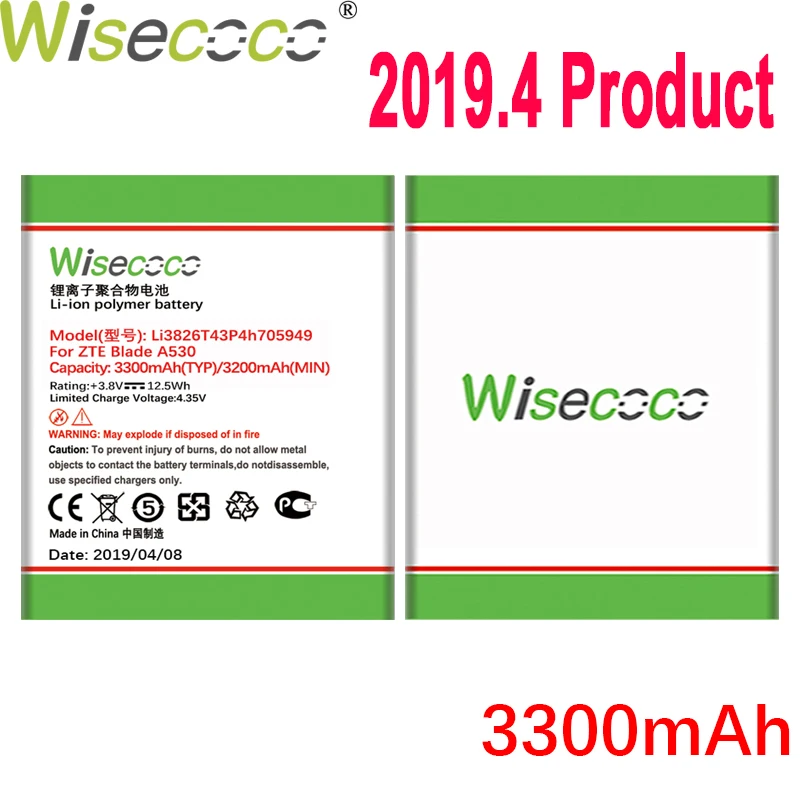 WISECOCO 3300mAh Li3826T43P4h705949 Battery For ZTE Blade A530 A606 BA530 BA606 Phone Latest Production Battery+Tracking Number
WISECOCO 3300mAh Li3826T43P4h705949 Battery For ZTE Blade A530 A606 BA530 BA606 Phone Latest Production Battery+Tracking Number