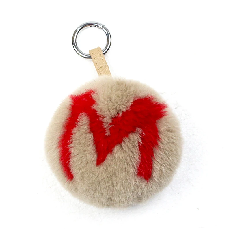 A-Z Letters Real Rabbit Fur Small 10Cm Ornament*