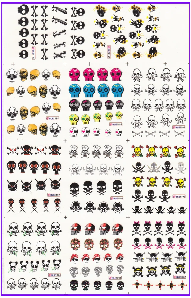 11 PACK/ LOT WATER DECAL NAIL ART NAIL STICKER HALLOWEEN SKULL GHOST BLE1192-1202
11 PACK/ LOT WATER DECAL NAIL ART NAIL STICKER HALLOWEEN SKULL GHOST BLE1192-1202