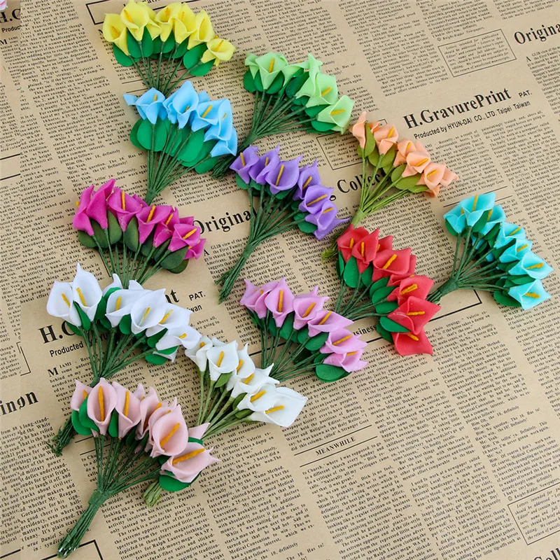 12Pcs Mini Foam Calla Handmade Artificial Flower Bouquet Wedding Decoration DIY Wreath Gift Box Scrapbooking Craft Fake Flowers
12Pcs Mini Foam Calla Handmade Artificial Flower Bouquet Wedding Decoration DIY Wreath Gift Box Scrapbooking Craft Fake Flowers