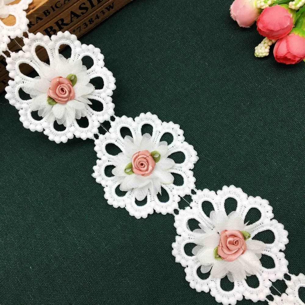 5X 6.5cm White Rose Flower Lace Edge Trim Ribbon Fabric Embroidered Applique DIY Sewing Craft Crochet Wedding Dress Clothes
5X 6.5cm White Rose Flower Lace Edge Trim Ribbon Fabric Embroidered Applique DIY Sewing Craft Crochet Wedding Dress Clothes