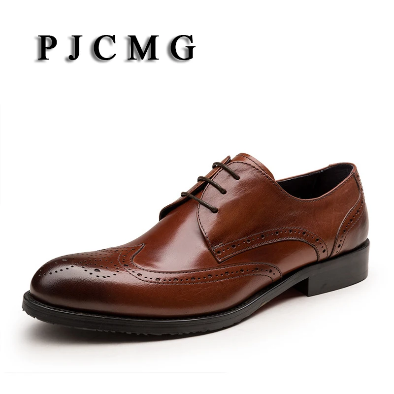 PJCMG New Fashion Brown / Black Oxfords Business Mens Lace-Up Pointed Toe Dress Genuine Leather Wedding Mens Office Shoes
PJCMG New Fashion Brown / Black Oxfords Business Mens Lace-Up Pointed Toe Dress Genuine Leather Wedding Mens Office Shoes