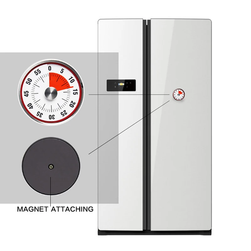 Mechanical Magnetic Kitchen Diet Timer Cooking Alarm Clock Baking Reminder Stainless Steel Countdown Round Red
Mechanical Magnetic Kitchen Diet Timer Cooking Alarm Clock Baking Reminder Stainless Steel Countdown Round Red