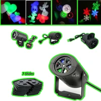 Novelty lights Christmas Projector Light Led moving Snowflake Landscape Spotlight, LED Sparkling Projection Light Show image