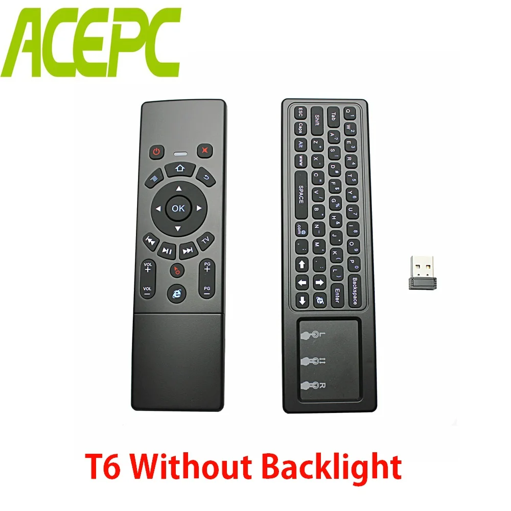 T6 Air Mouse English Version 2.4G Fly Mouse Keyboard Wireless Touchpad Remote Control for TV Box Smart TV Computer Projector
T6 Air Mouse English Version 2.4G Fly Mouse Keyboard Wireless Touchpad Remote Control for TV Box Smart TV Computer Projector