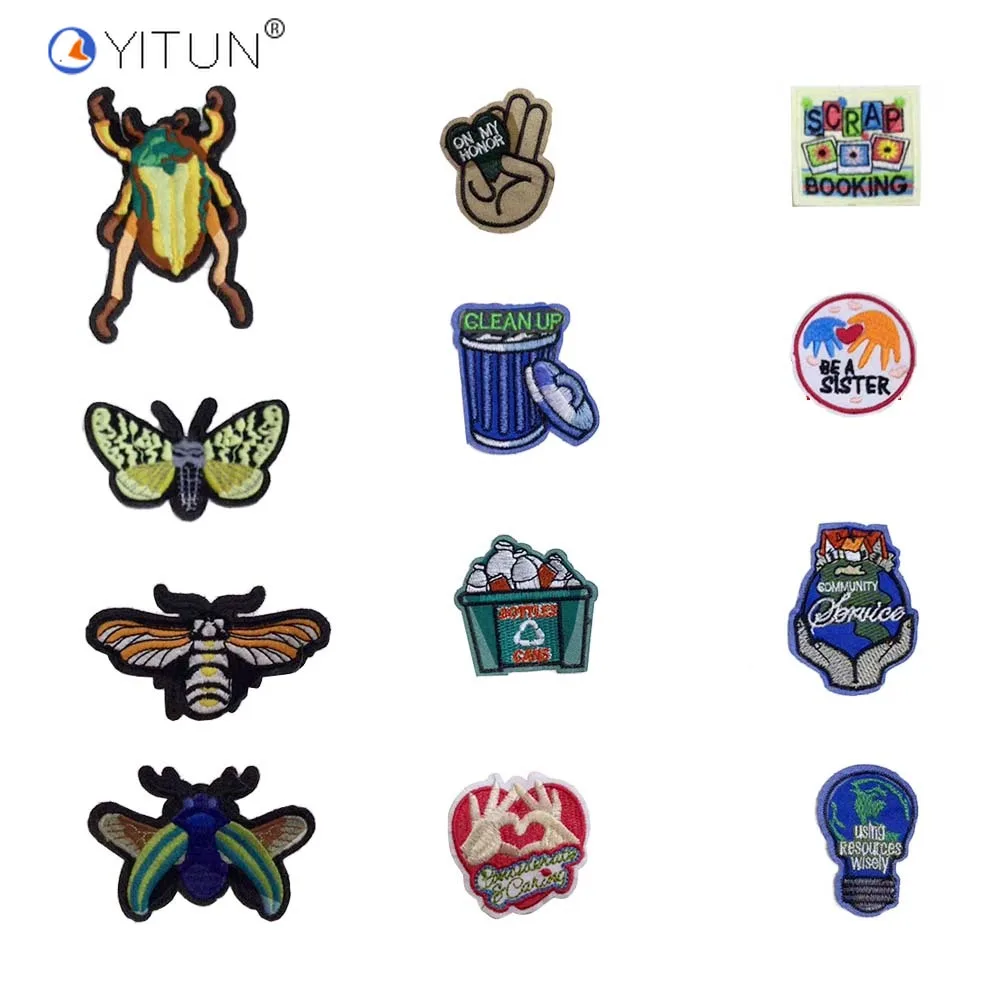 YITUN Popular Slogan Animal Partten Decoration Patches Embroidery Badge iron on for clothes accesseies Jacket Jeans Applique
YITUN Popular Slogan Animal Partten Decoration Patches Embroidery Badge iron on for clothes accesseies Jacket Jeans Applique