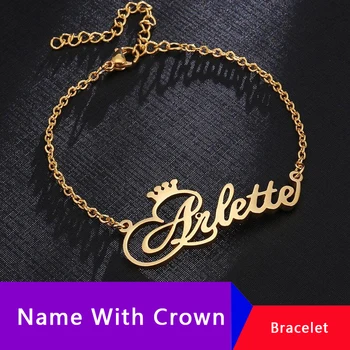 Custom Name Bracelet BFF Bijoux Femme Personalized Name With Crown Bracelet Custom Name Women Men Bracelet Jewelry Accessories
Custom Name Bracelet BFF Bijoux Femme Personalized Name With Crown Bracelet Custom Name Women Men Bracelet Jewelry Accessories