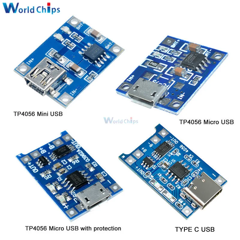 5pcs Mini / Micro USB 5V 1A 18650 TP4056 Lithium Battery Charger Module Charging Board With Protection Dual Functions 1A Li-ion
5pcs Mini / Micro USB 5V 1A 18650 TP4056 Lithium Battery Charger Module Charging Board With Protection Dual Functions 1A Li-ion