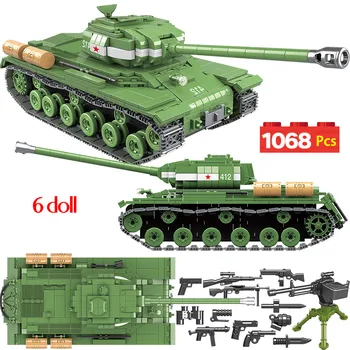 1068pcs Military Soldier Weapon Building Blocks Compatible Tank WW2 Bricks IS-2M Heavy Tank Army 100062 Toys for Boys
1068pcs Military Soldier Weapon Building Blocks Compatible Tank WW2 Bricks IS-2M Heavy Tank Army 100062 Toys for Boys