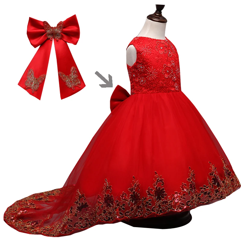 Fashion dress high-grade beaded butterfly girl dress trailing flower girl dress princess child 1 - 9 years old vestido meninas 6 
Fashion dress high-grade beaded butterfly girl dress trailing flower girl dress princess child 1 - 9 years old vestido meninas 6