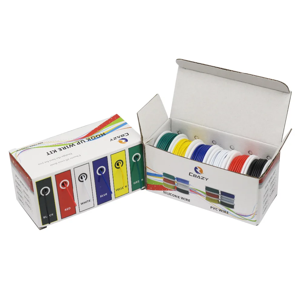 36m/box UL 1007 PVC Wire 20AWG Stranded Electronic wire (6 color Mix set kit Each color 6m) Insulated Cable Tinned copper Wire
36m/box UL 1007 PVC Wire 20AWG Stranded Electronic wire (6 color Mix set kit Each color 6m) Insulated Cable Tinned copper Wire