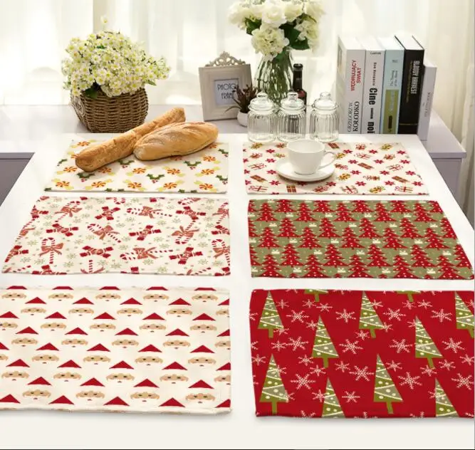 4Pcs/lot Printed Linen Placemat Place mat Table Mat Creative Christmas three style polyester Dinner Coaster Dec wholesale FG773
4Pcs/lot Printed Linen Placemat Place mat Table Mat Creative Christmas three style polyester Dinner Coaster Dec wholesale FG773
