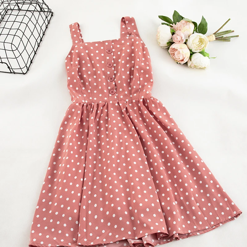 2019 new fashion women's dresses Retro Polka Dot Dress Square Collar Sleeveless Spaghetti Strap Dress G548
2019 new fashion women's dresses Retro Polka Dot Dress Square Collar Sleeveless Spaghetti Strap Dress G548