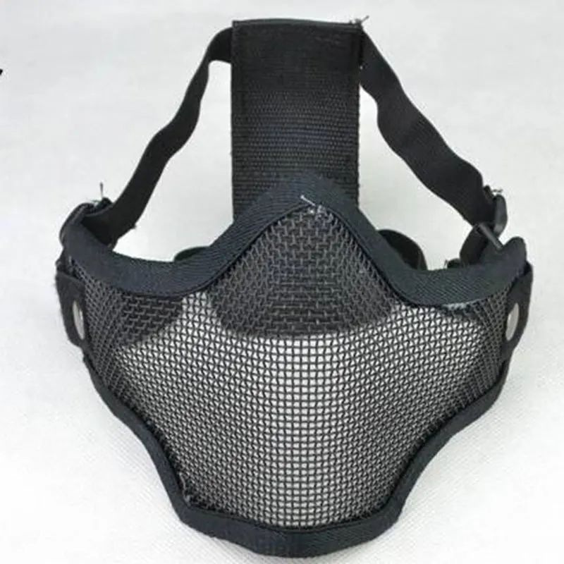 Double tape Tactical Hunting Mask Metal Steel Wire Half Face Mesh Airsoft Mask movie party cosplay Accessories
Double tape Tactical Hunting Mask Metal Steel Wire Half Face Mesh Airsoft Mask movie party cosplay Accessories