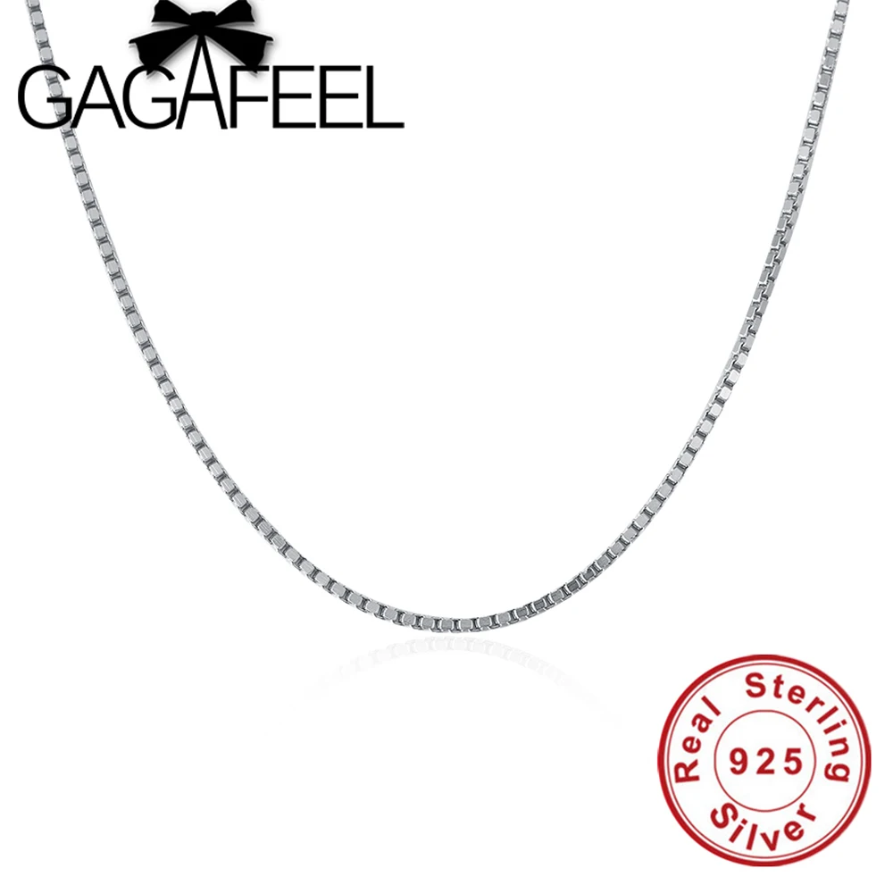 GAGAFEEL Pure 925 Sterling Silver Box Chain Necklaces For Women Men Kids Wholesale Box Link Chain 16 inch 18 inch Not lost color
GAGAFEEL Pure 925 Sterling Silver Box Chain Necklaces For Women Men Kids Wholesale Box Link Chain 16 inch 18 inch Not lost color