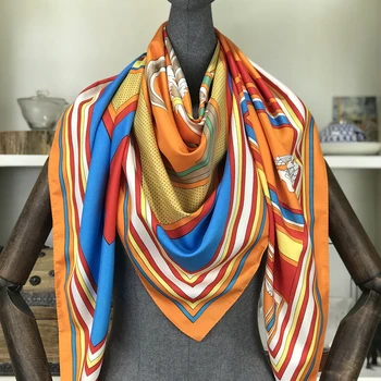 Luxury brand100% Silk Scarf Women Large Shawls Stoles Printed Square Scarves Echarpes Foulard Femme Satin Wrap Bandana 130*130cm
Luxury brand100% Silk Scarf Women Large Shawls Stoles Printed Square Scarves Echarpes Foulard Femme Satin Wrap Bandana 130*130cm
