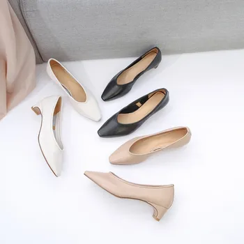 MLJUESE 2019 women pumps Soft Cow leather slip on black color autumn spring square toe high heels party wedding dress
MLJUESE 2019 women pumps Soft Cow leather slip on black color autumn spring square toe high heels party wedding dress