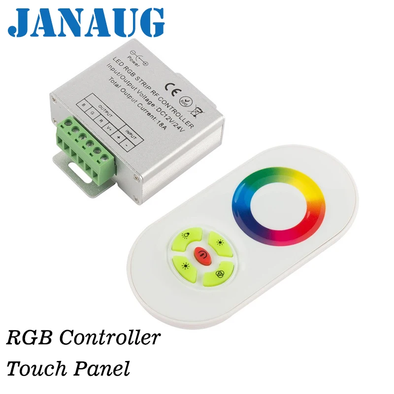 DC 12V-24V Wireless RF Touch Panel Dimmer RGB Remote Controller 18A Controlador for 3528 5050 LED Strip Light | Лампы и освещение