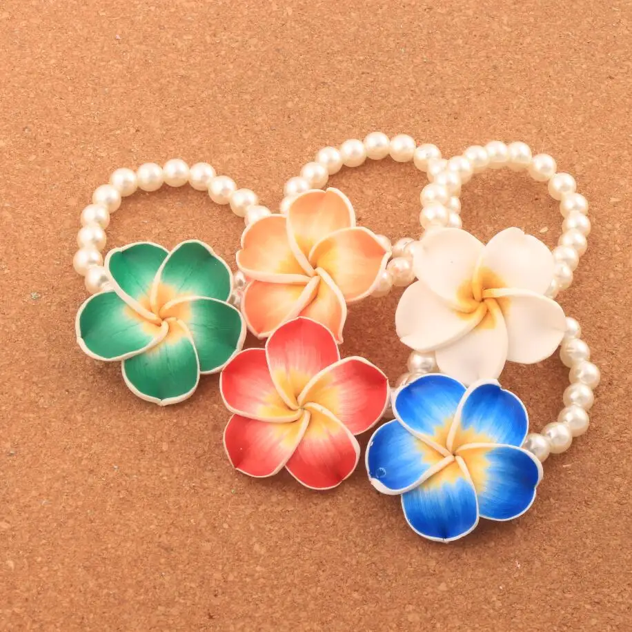 20pcs Hot Clay Plumeria Flower Pearl Beaded Stretch Bracelet Strands 6.5" BB80 Fashion Jewelry
20pcs Hot Clay Plumeria Flower Pearl Beaded Stretch Bracelet Strands 6.5" BB80 Fashion Jewelry