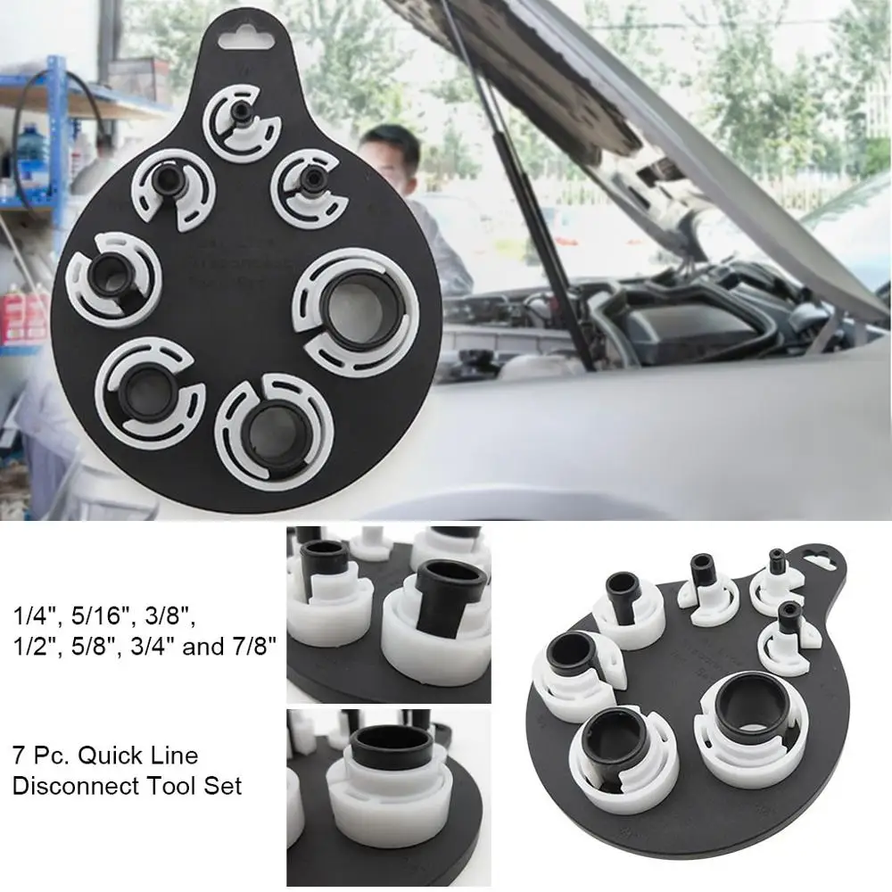 7pc Quick Disconnect Tool Set AC Fuel Line Transmission Parts Compressor Clutch Puller Tool Kit | Car Air Conditioner Remover@10
7pc Quick Disconnect Tool Set AC Fuel Line Transmission Parts Compressor Clutch Puller Tool Kit | Car Air Conditioner Remover@10