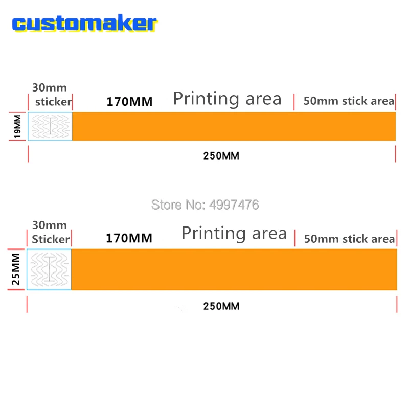 50 Green 19mm Personalised Tyvek Wristband Entry Party Custom Ticket Entrance