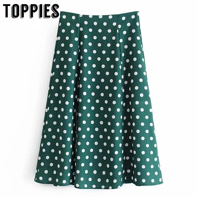 Vintage Polka Dot Green Skirts High Waist Knee Length A Line Skirts Side Split Sexy Streetwear jupe femme 2019 Summer Women
Vintage Polka Dot Green Skirts High Waist Knee Length A Line Skirts Side Split Sexy Streetwear jupe femme 2019 Summer Women