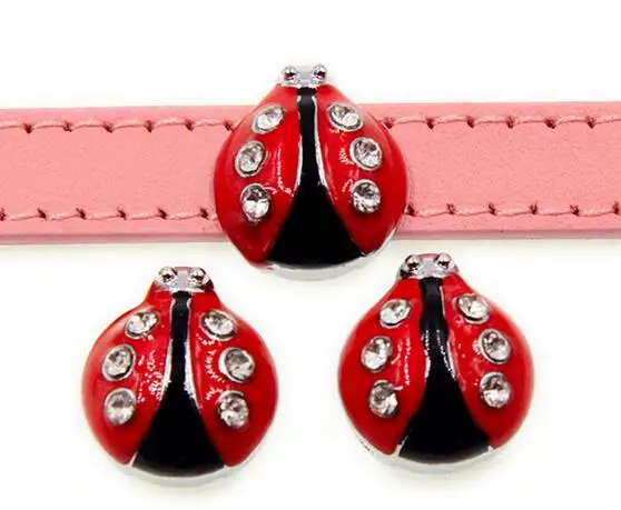 (20, 50)PCS/lot 10MM DIY Alloy Ladybug Slide Charm Fit For 10mm Leather Wristband Keychains
(20, 50)PCS/lot 10MM DIY Alloy Ladybug Slide Charm Fit For 10mm Leather Wristband Keychains