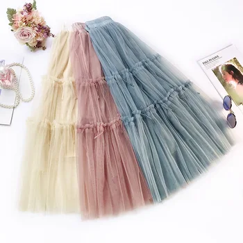 Wasteheart Blue Black Pink Women Skirts Women High Waist Pleated Beading A-Line Mid-Calf Long Skirt All-match Chiffon Clothing
Wasteheart Blue Black Pink Women Skirts Women High Waist Pleated Beading A-Line Mid-Calf Long Skirt All-match Chiffon Clothing