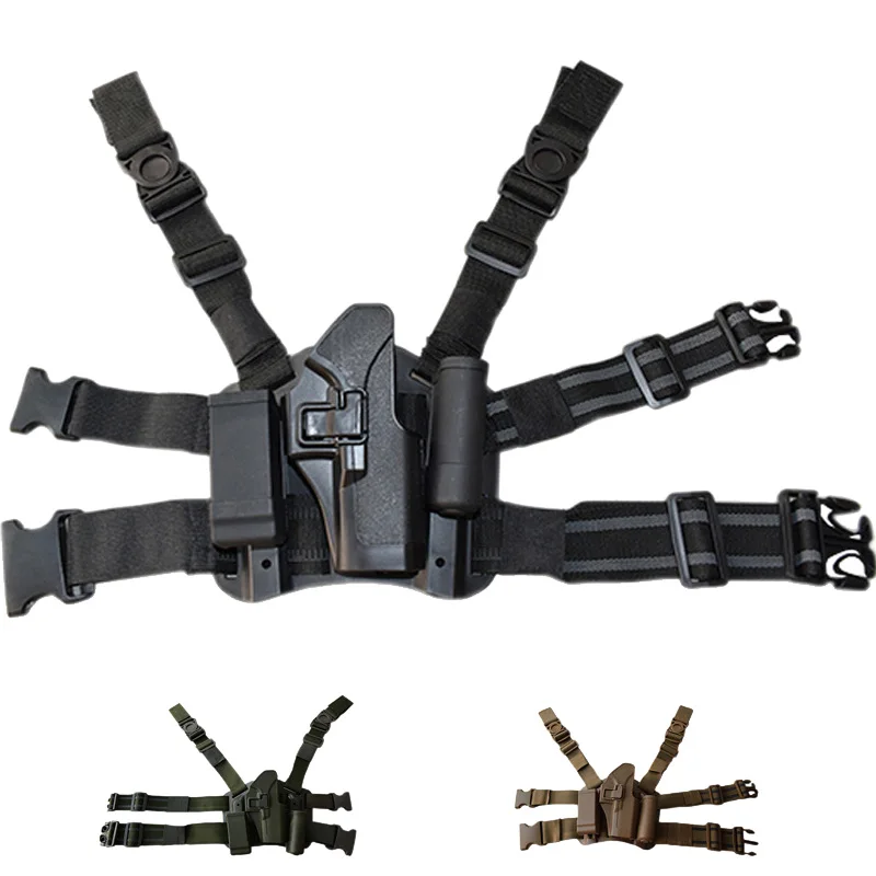 Tactical Glock 17 19 22 23 31 32 Pistol Gun Holster Hunting Accessories Army Military Combat Airsoft Gun Case Belt / Leg Holster
Tactical Glock 17 19 22 23 31 32 Pistol Gun Holster Hunting Accessories Army Military Combat Airsoft Gun Case Belt / Leg Holster