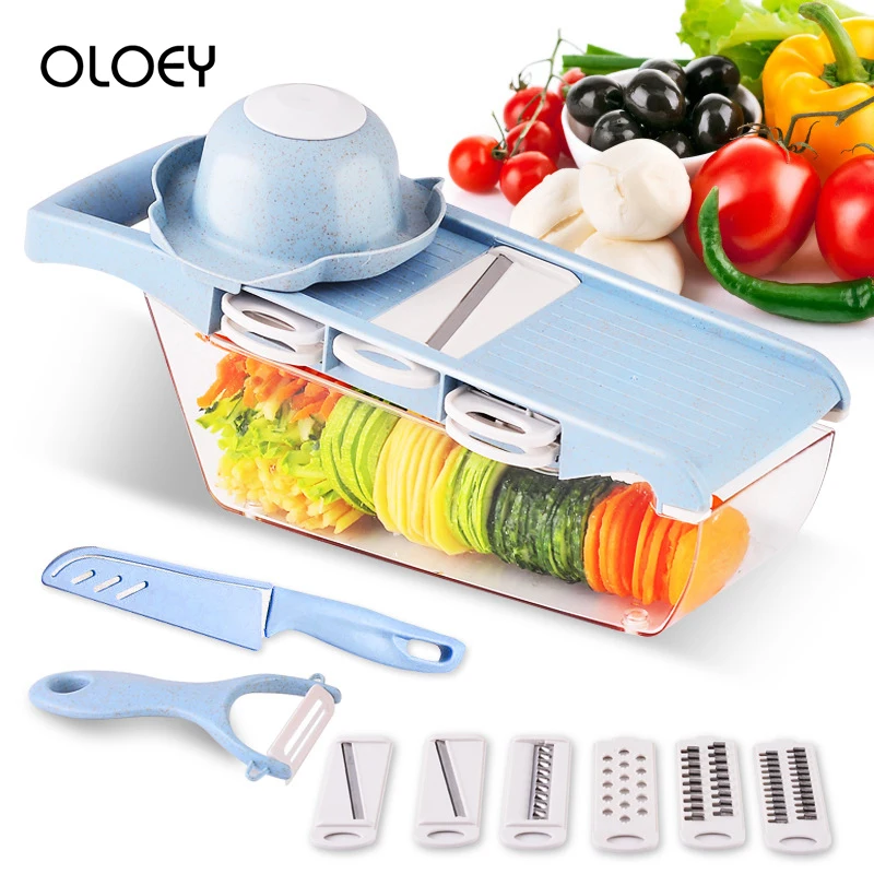 OLOEY Creative Vegetable Chopper Multi-function Manual Food Slicer Peeler Kitchen Potato Cutter Grater Tools Accesories
OLOEY Creative Vegetable Chopper Multi-function Manual Food Slicer Peeler Kitchen Potato Cutter Grater Tools Accesories