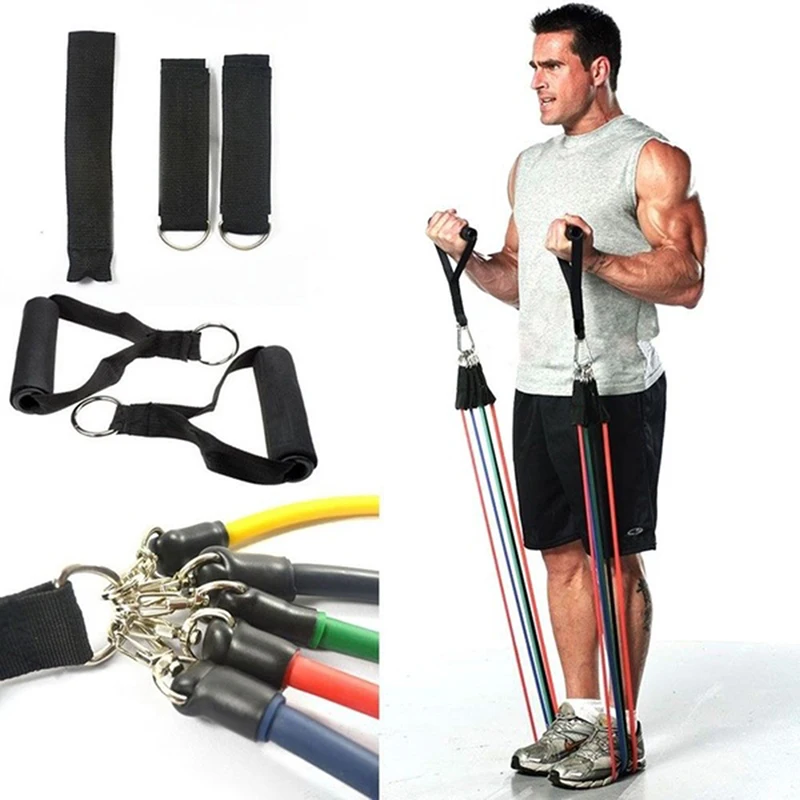 11 pcs/set Gym Fitness Exercise Workout Handles Yoga Elastic Bands Resistance Bands Tubes Set Strength Training Equipment
11 pcs/set Gym Fitness Exercise Workout Handles Yoga Elastic Bands Resistance Bands Tubes Set Strength Training Equipment