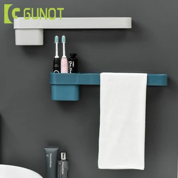 GUNOT Wall-mounted Shelf Towel Rack Toothpaste Toothbrush Holder For Bathroom Multifunction Storage Shelf Bathroom Accessories
GUNOT Wall-mounted Shelf Towel Rack Toothpaste Toothbrush Holder For Bathroom Multifunction Storage Shelf Bathroom Accessories