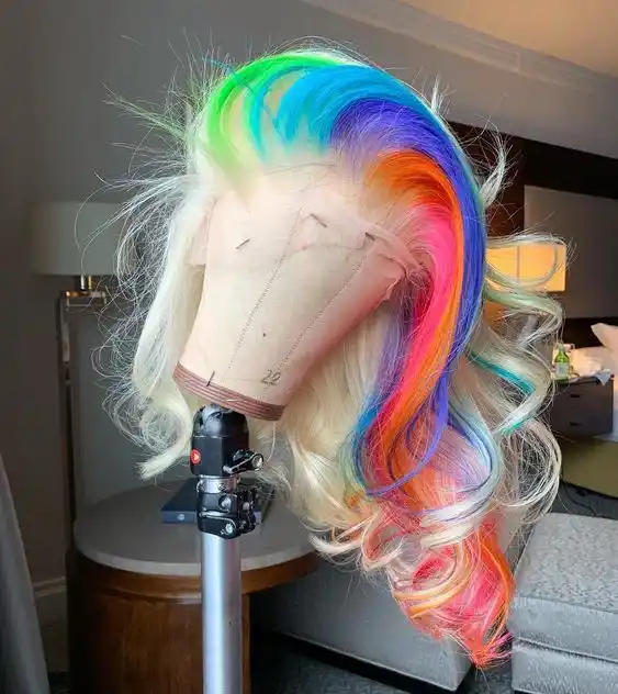 coloured hair wigs