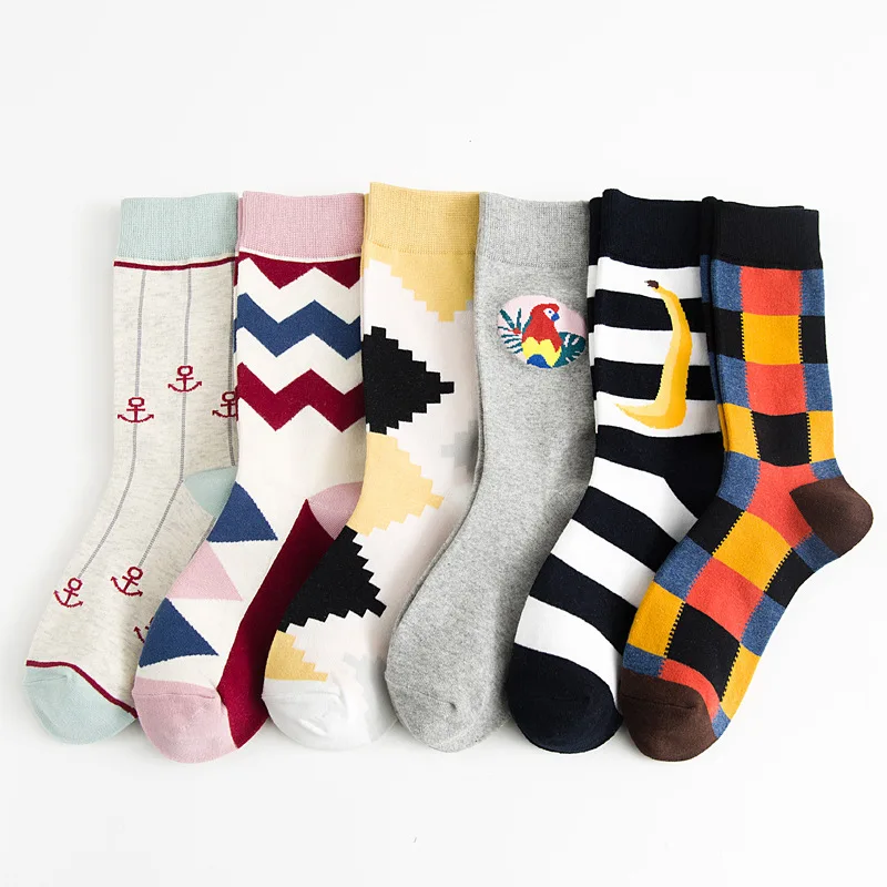 Women Men Geometric Square Stripe Parrot Sawtooth Wave Pattern Hipster Cozy Cotton Silky Vintage Socks Short Unisex Hip Hop
Women Men Geometric Square Stripe Parrot Sawtooth Wave Pattern Hipster Cozy Cotton Silky Vintage Socks Short Unisex Hip Hop
