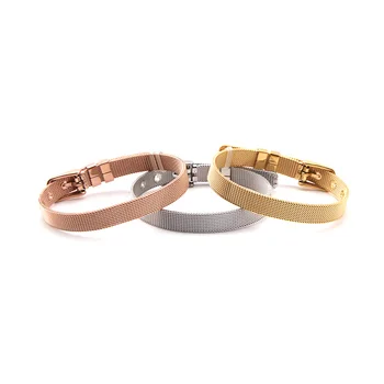 SANSHOOR New Arrival Small size 21cm*8mm silver plated Gold Rose Gold Stainless Steel Mesh Bracelet fit 8mm DIY Charm Keys 1pcs
SANSHOOR New Arrival Small size 21cm*8mm silver plated Gold Rose Gold Stainless Steel Mesh Bracelet fit 8mm DIY Charm Keys 1pcs