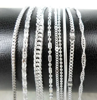 10 Pcs Mixed Designs Free Shipping Silver Necklace Chains With Lobster Clasps Set 45 CM DIY Necklaces For Women Jewelry
10 Pcs Mixed Designs Free Shipping Silver Necklace Chains With Lobster Clasps Set 45 CM DIY Necklaces For Women Jewelry