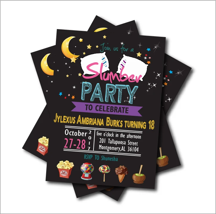 14 pcs/lot Slumber Party Invitations Pajama Sleepover Party Invites Adult 18th Birthday Kids Baby shower party decoration suply
14 pcs/lot Slumber Party Invitations Pajama Sleepover Party Invites Adult 18th Birthday Kids Baby shower party decoration suply