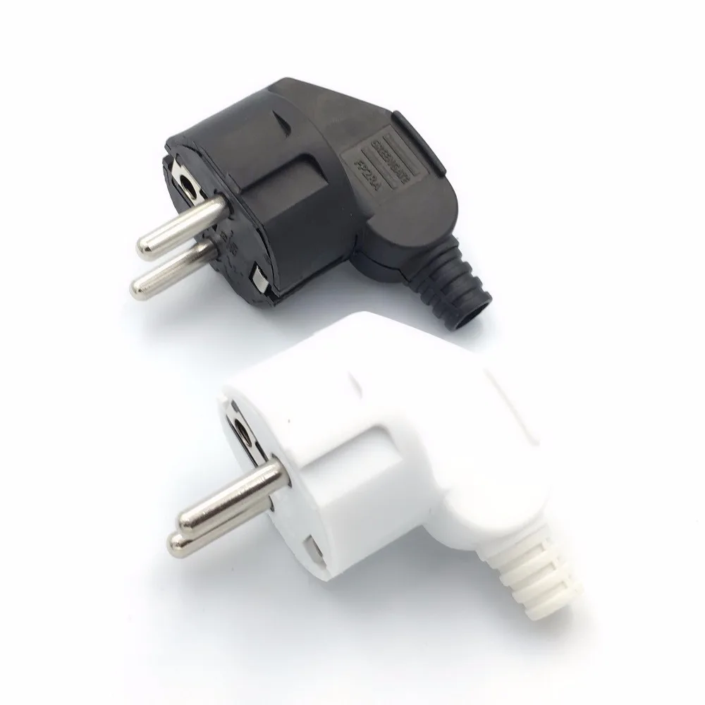 Elbow black white 16A 250V PP flame retardant EU German France 2 pins wiring assembly plug Europe power Adaptor detachable plug
Elbow black white 16A 250V PP flame retardant EU German France 2 pins wiring assembly plug Europe power Adaptor detachable plug