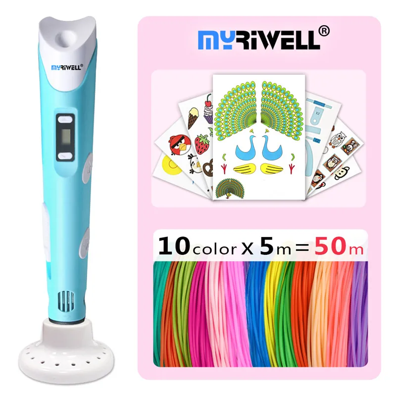 myriwell 3d pen 3d pens,LED display,ABS/PLA Filament,3 d pen 3d model Smart perfect 3d printing pen Best Gift for Kids pen-3d
myriwell 3d pen 3d pens,LED display,ABS/PLA Filament,3 d pen 3d model Smart perfect 3d printing pen Best Gift for Kids pen-3d