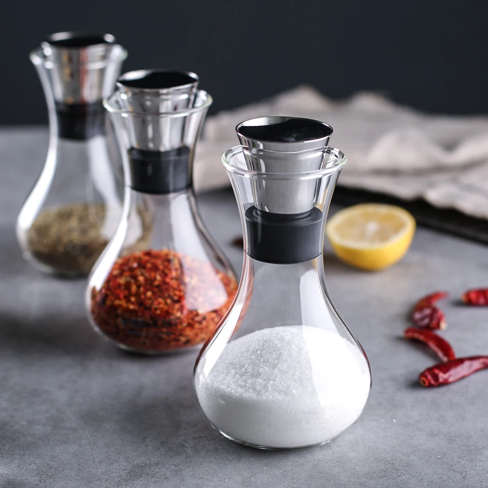 Glass Spice Jar / Seasoning Can With Silicone Stopper, Spice Rack Organizer for Cabinet Oil Pot Tool Salt Shaker Spice Grinder
Glass Spice Jar / Seasoning Can With Silicone Stopper, Spice Rack Organizer for Cabinet Oil Pot Tool Salt Shaker Spice Grinder