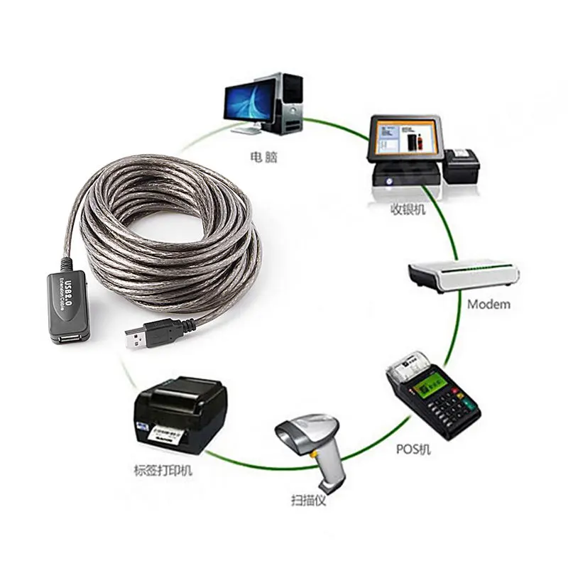 10M USB2.0 Signal Amplification Extension Line USB Active Repeater Male to Female Extension Cable Adapter Cord USB Cable
10M USB2.0 Signal Amplification Extension Line USB Active Repeater Male to Female Extension Cable Adapter Cord USB Cable