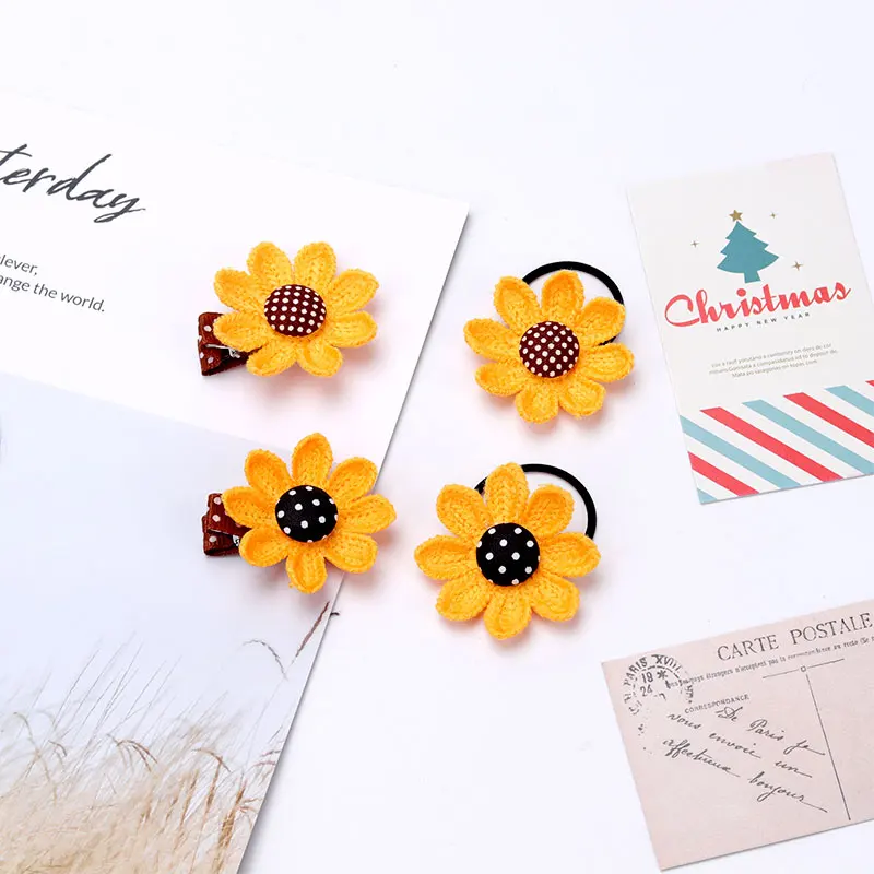 Sunflower head rope sunlight girl hair accessory flower hair clip female plant shape hair circle golden yellow flower
Sunflower head rope sunlight girl hair accessory flower hair clip female plant shape hair circle golden yellow flower