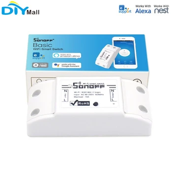 Sonoff Basic Wifi Wireless Switch Smart Home Automation for Android IOS Phone APP Support Amazon Alexa Google Nest
Sonoff Basic Wifi Wireless Switch Smart Home Automation for Android IOS Phone APP Support Amazon Alexa Google Nest