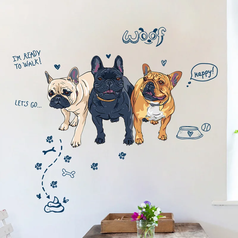 Cute Three Cartoon Dogs Vinyl Wall Stickers for Kids room Nursery Bedroom Kitchen Wall Decor Animals Wallpaper Art Murals dc18
Cute Three Cartoon Dogs Vinyl Wall Stickers for Kids room Nursery Bedroom Kitchen Wall Decor Animals Wallpaper Art Murals dc18