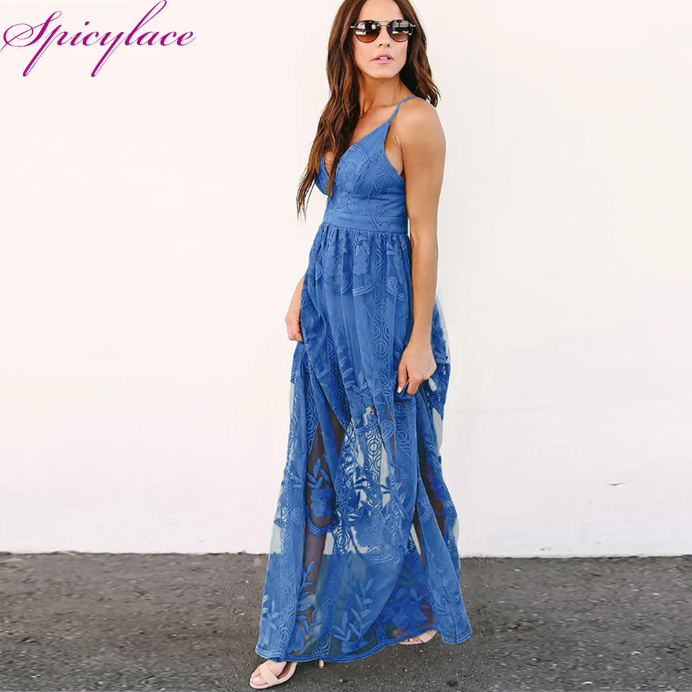 Spicylace Sexy Split Lace Hollow Out Women Long Dress Off Shoulder V Neck Beach Dress Maxi Hippie Casual Wear Backless Vestidos
Spicylace Sexy Split Lace Hollow Out Women Long Dress Off Shoulder V Neck Beach Dress Maxi Hippie Casual Wear Backless Vestidos