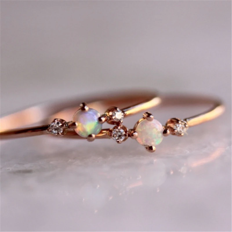 Small Stone Fire Opal Thin Rainbow Rings For Women Rose Gold Cubic Zircon Birthstone Rhinestone Simple Rings Anel Jewelry
Small Stone Fire Opal Thin Rainbow Rings For Women Rose Gold Cubic Zircon Birthstone Rhinestone Simple Rings Anel Jewelry